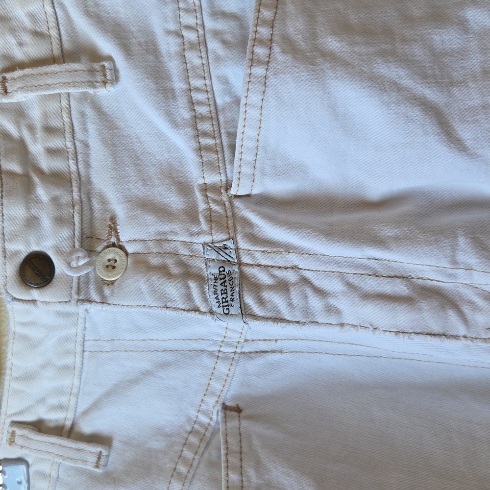 Marithe Francois Girbaud Vintage Y2K White Denim Jeans Women Size 3/4 - Picture 1 of 12